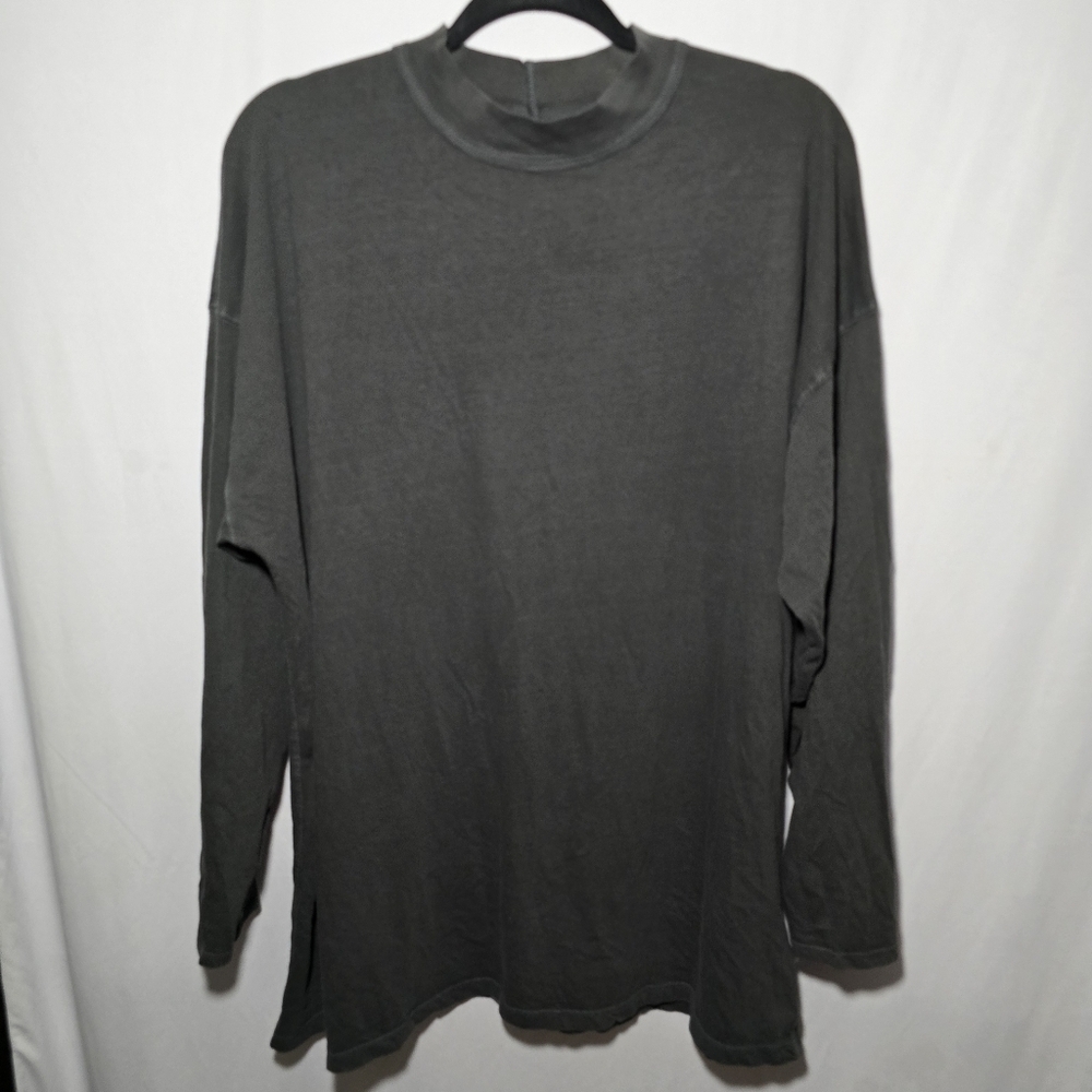 We The Free By Be Free Tunic T Shirt Long Sleeve Mock Neck Shirt Top Black, sz M - Picture 2 of 9